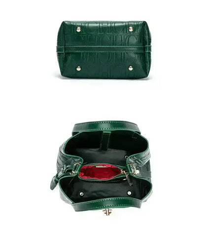 Large Capacity Handbag Luxury Brand Temperament Letter Print with Lock Design 2025 Trendy Women's Crossbody Bag