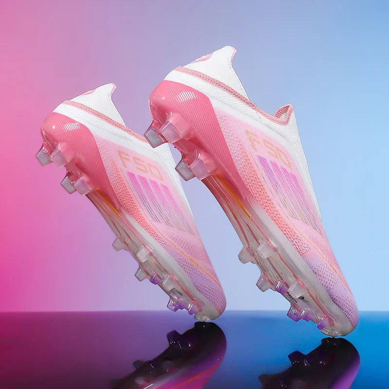 Men Training Soccer Shoes FG Breathable Drop Shipping Match Sport Cleats Football Boots Ultralight Long Spikes Indoor Sneakers