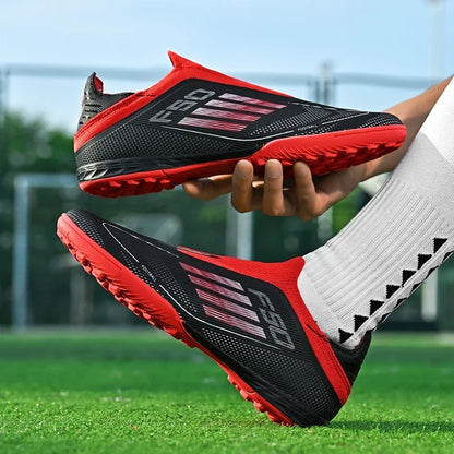 New Men Soccer Shoes Outdoor Sport Football Boots Training Breathable Match Boys Adult Cleats Non Slip Long Spikes Comfortable
