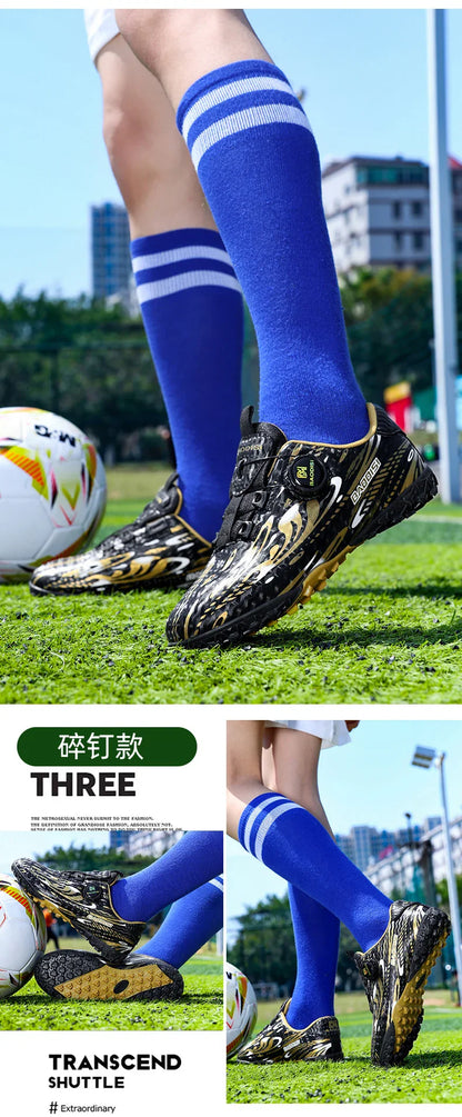 New Kids Football Boots Society Cleats Soccer Shoes Professional Children Football Field Boots Original Non Slip Sneakers Fast