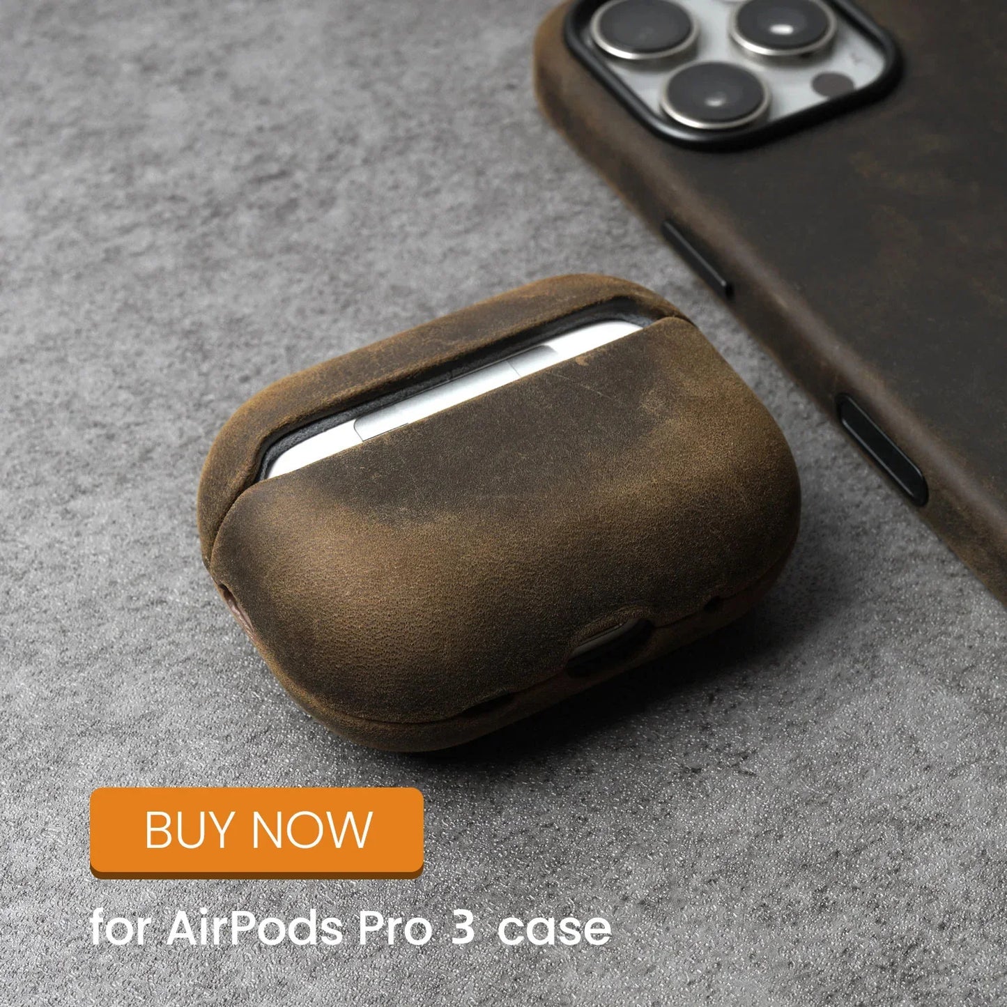 Genuine Leather Case for iPhone 17 16 15 Pro Max Magnetic PULL-UP Cowhide Phone Cover