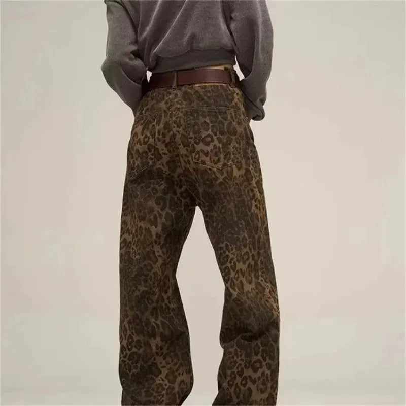 Women Denim Pants Female Oversize Wide Leg Trousers