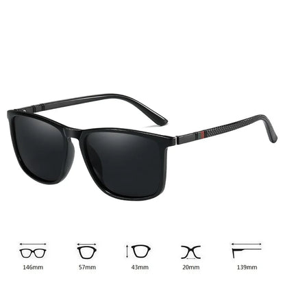 Luxury Square Vintage Polarized Sunglasses For Men Women Fashion Travel Driving  Sun Glasses Male TR90 Eyewear UV400