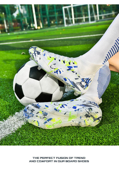 Double Star 2026 New High-Top Soccer Shoes, AG Long Studs, for Teens, Primary School Students, Adults & Kids, Professional Match
