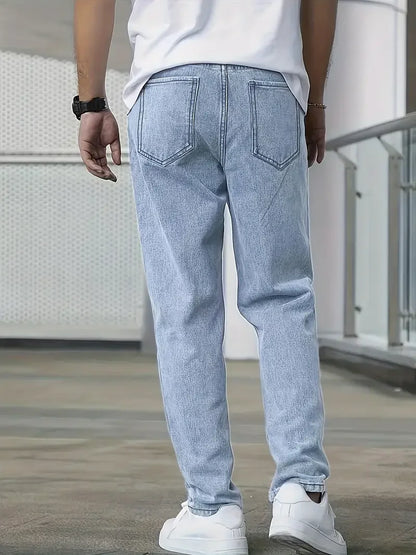 Men's Casual Fashion Jeans - Comfortable, Stylish, and Durable for Everyday Wear