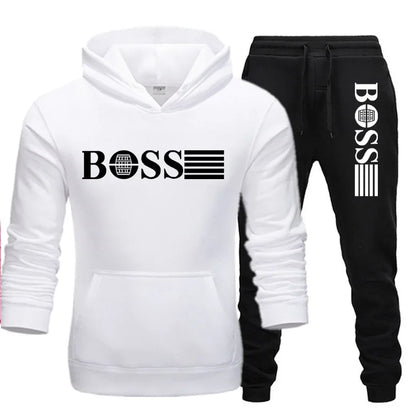 Autumn and winter two-piece sportswear, men and women's casual sportswear, with fashionable hoodie.