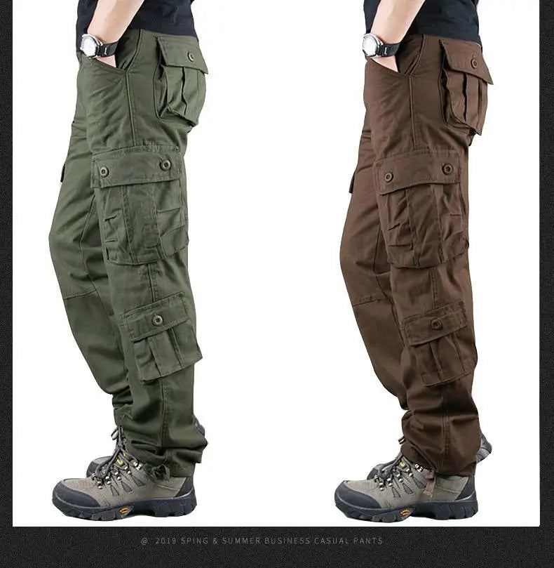 Men Pants Tactical Camouflage Overalls High Quality Cotton Multi-Pocket Trousers Sports Training Work Pants Joggers Men Clothing