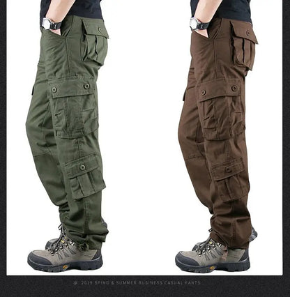 Men Pants Tactical Camouflage Overalls High Quality Cotton Multi-Pocket Trousers Sports Training Work Pants Joggers Men Clothing