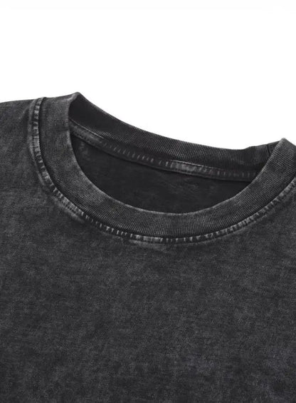 Graphic Washed T-shirts Women’s Men's Clothing  Harajuku Y2K Oversized Cotton Half-sleeve Tops