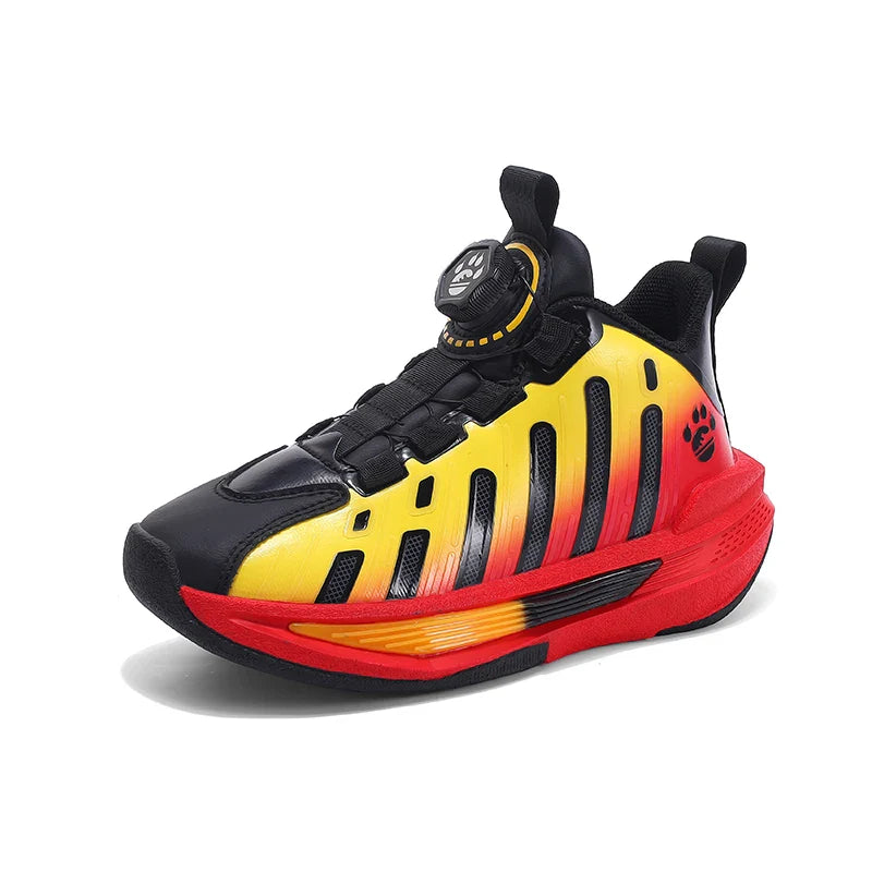 Children‘s Basketball Shoes Non-slip Breathable Basketball Training Sneakers Lace-up Boys Girls Sports Shoes Kids Athletic Shoes