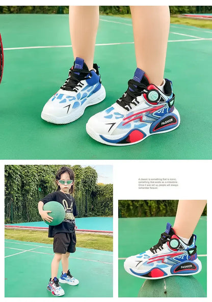 Kids Sneakers Breathable Mesh Sports Shoes for Children Boys Lightweight Basketball Shoes 2025 New Casual Sneakers Boys Trainers
