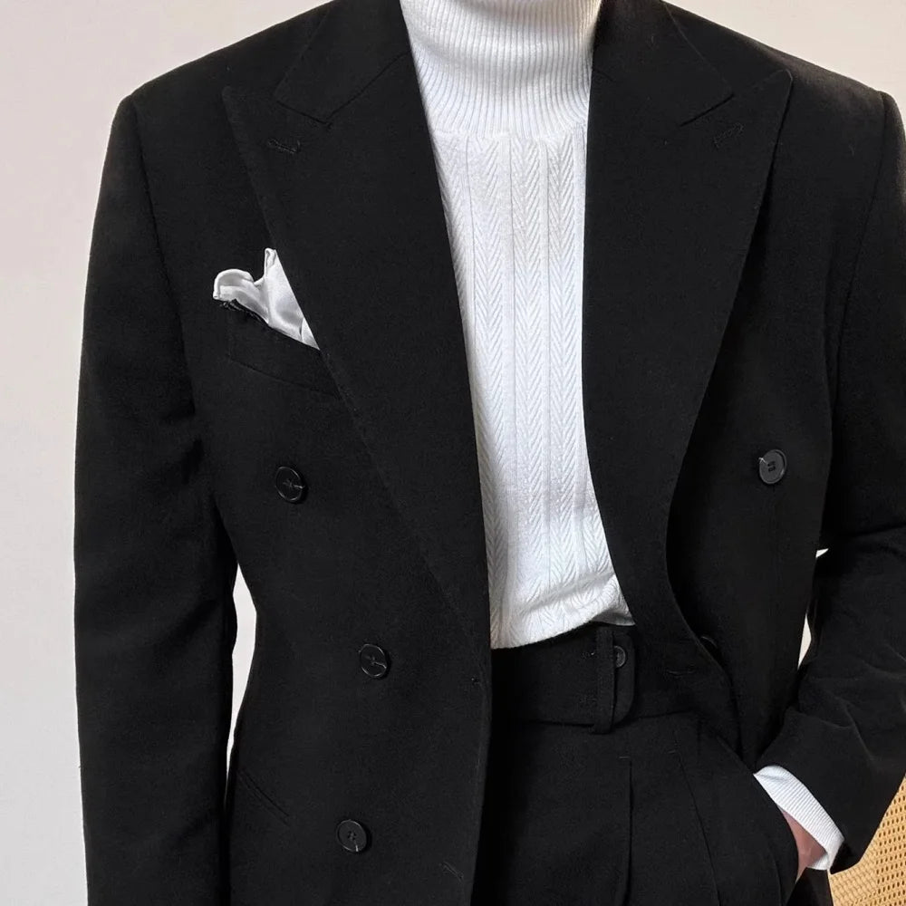 Casual Men's Tuxedos for Office Party Ball High-Quality Men's Suiting Winter Business Dressing Smoking Attire Menswear
