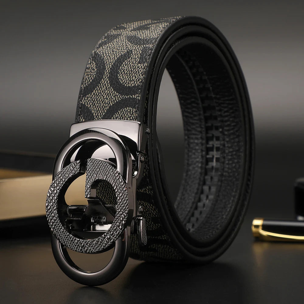 New Width 3.4cm Women's Belt Formal Leather Canvas Belt Women High Quality Metal Buckle Male Belt for men jeans work belt