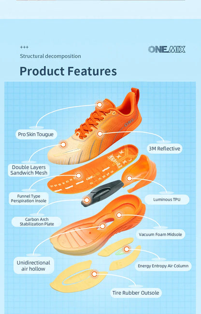 ONEMIX Tênis de corrida masculino com novo amortecimento, adequado para corredores pesados, com cadarço, para esportes, feminino, antiderrapante, atlético, masculino, para uso ao ar livre
