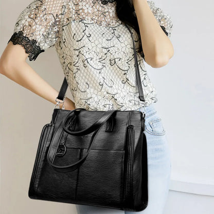 Genuine Brand Fashion Luxury High Quality 3 Layers Leather Handbag Women 2024 Crossbody Bags for Women Lady Large Capacity 2024