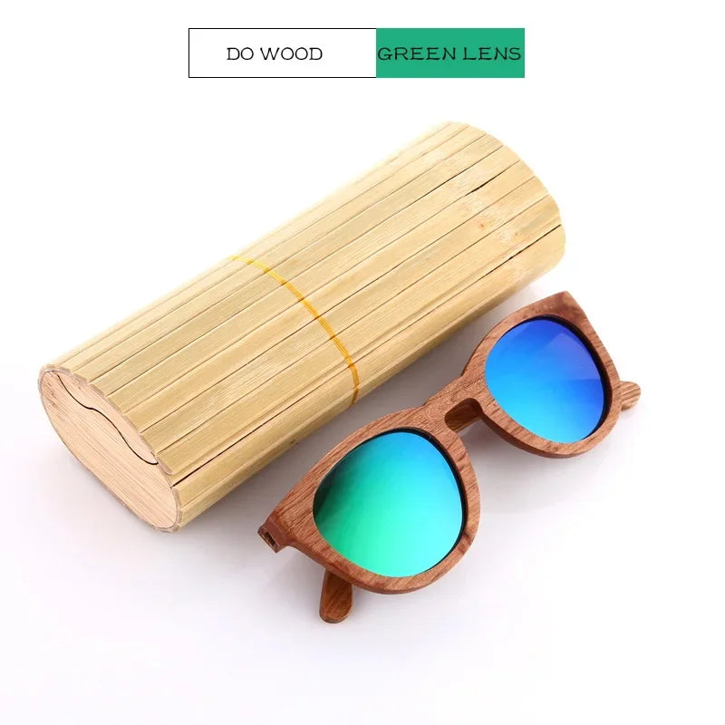Men bamboo Wood Sunglasses Women Retro Vintage Polarized zebra Wooden Glasses Oculos De Sol Square Summer Goggle paper box