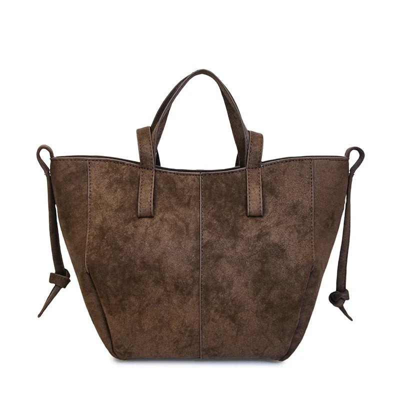 2025 Hot Sale Autumn Soft Women's Handbags Faux Suede Solid Color Large Capacity Shoulder Bag Casual Versatile Ladies Bags