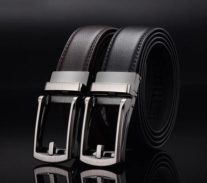 Men Belt High Quality Faux Leather Men's Belt Waist Strap for Male Automatic Buckle Belts for Men Alloy Buckle 3.1cm Black Brown