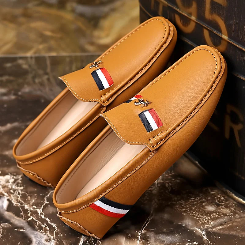 Loafers Men Casual PU Leather Loafers Mens Shoes Italian Comfortable Moccasins Luxury Formal Slip on Driving Shoes for Men