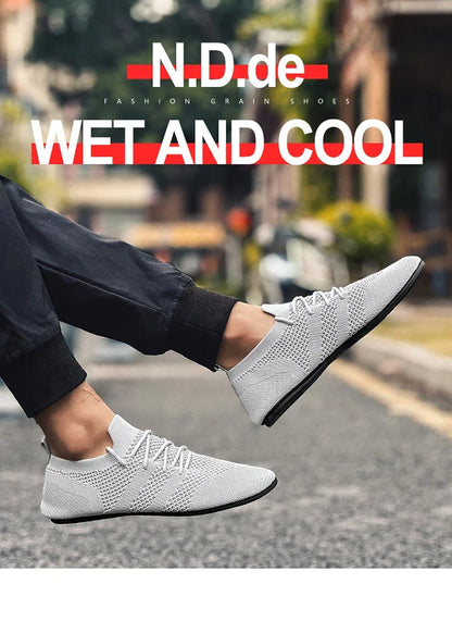 Male Summer Driving Shoes Flat Breathable Fashion Walking Shoes Mens High Quality Mesh Comfortable Soft Sole Casual Loafers