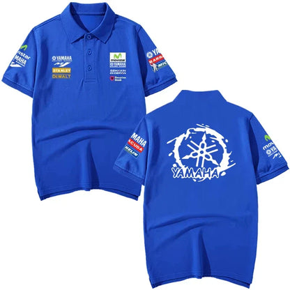 MotoGP Factory Team Motorcycle Riding Cotton POLO Shirt Printed Men's Short Sleeve Top