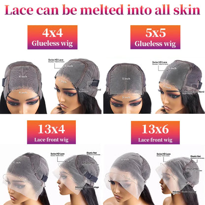 HD Transparent Body Wave Frontal Wig 13x4/13x6 Body Wave Lace Front Human Hair Wigs For Women Wet And Wavy 4x4 5x5 Closure Wig