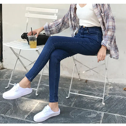 High Waist Big Size 25-34 Denim Pants
