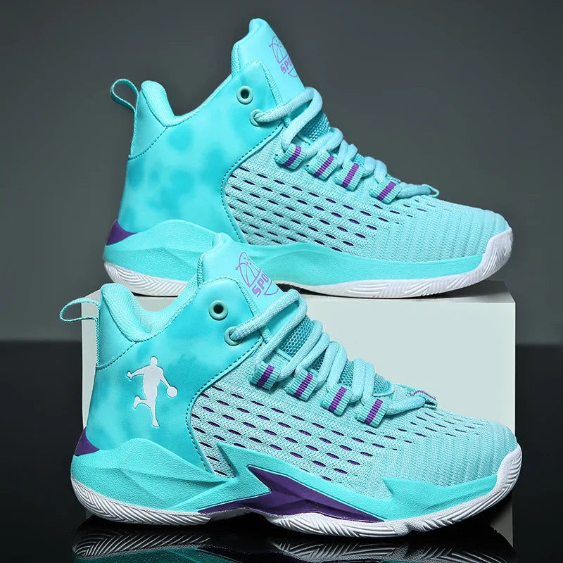 High Quality Children Casual Shoes Mesh Sneakers Comfortable Boy's Sport Shoes Fashion Cushioning Non-slip Kids Basketball Shoes