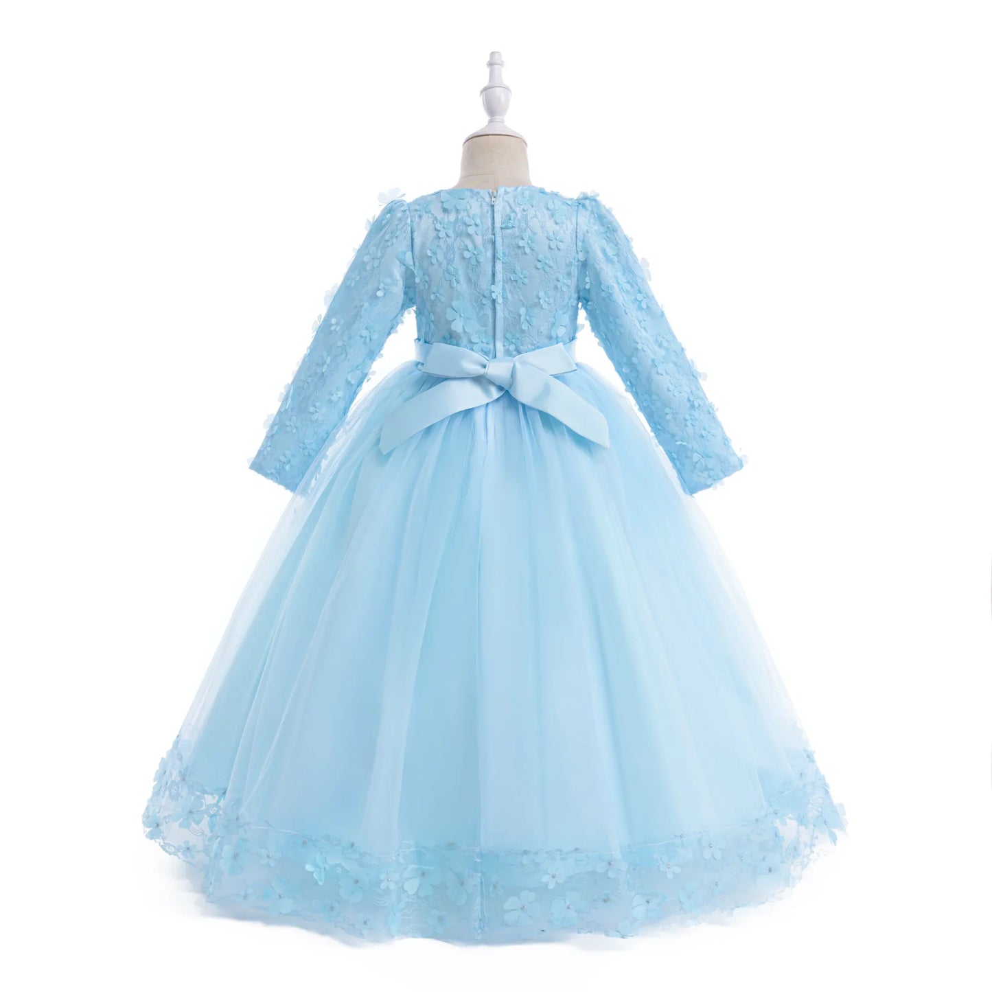 Girls Flower Embroidery Party Dresses Girl Summer Casual Holiday Gown Kids Variety Fashion Evening Clothes Birthday Princess Wea