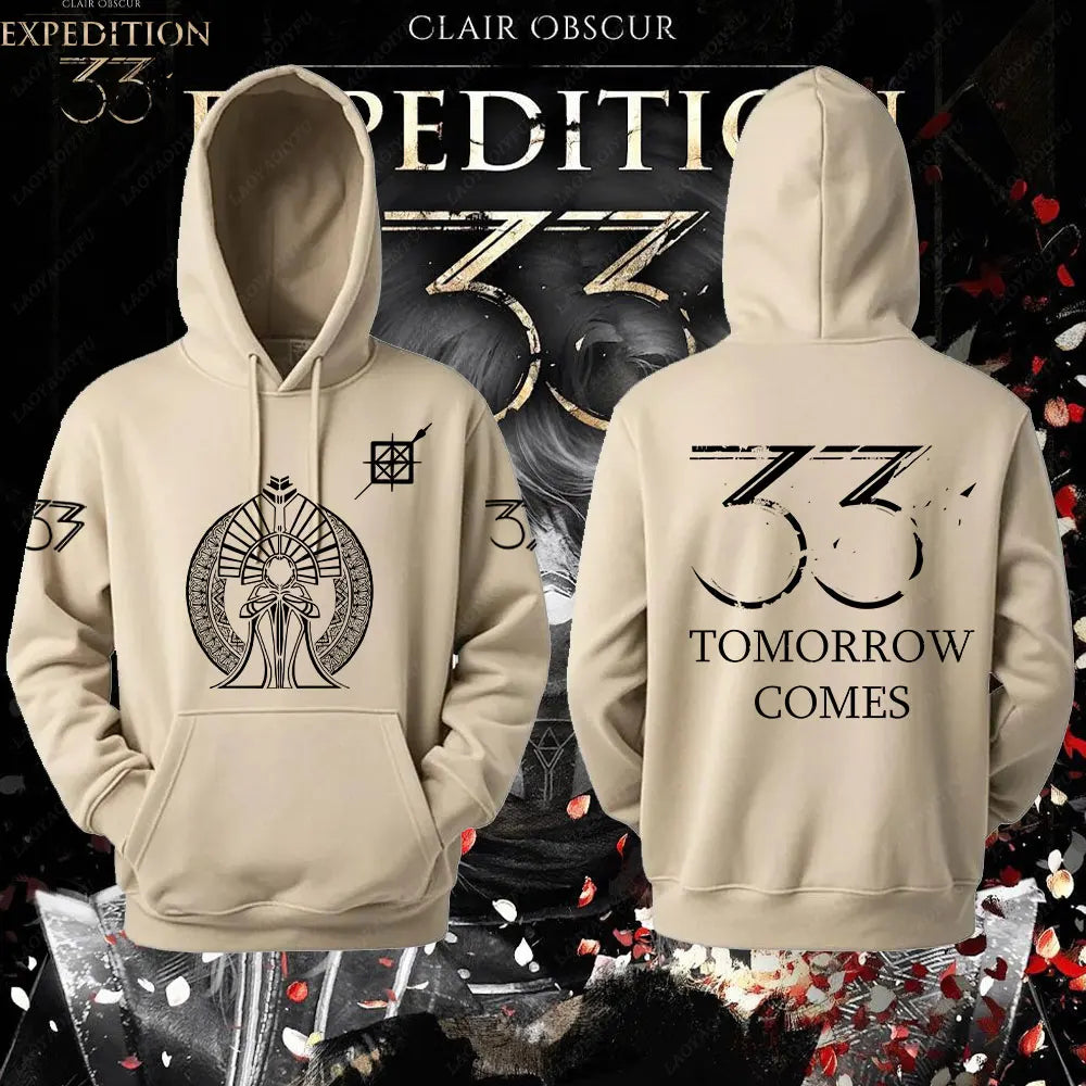 Expedition 33 Men Women Hoodies Dark Fantasy Pullovers Rpg Gamer Expedition 33 Hooded Lover Gift Video Game Graphic Sweatshirt