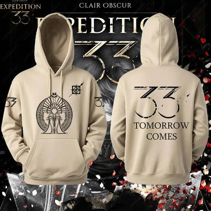Expedition 33 Men Women Hoodies Dark Fantasy Pullovers Rpg Gamer Expedition 33 Hooded Lover Gift Video Game Graphic Sweatshirt