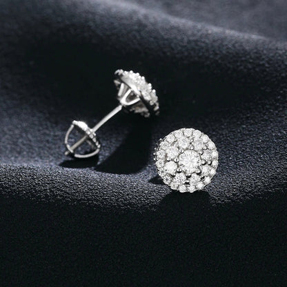 D Color Moissanite Stud Earrings For Women Top Quality 100% 925 Sterling Silver Sparkling Wedding Jewelry Shining Ear Accessory