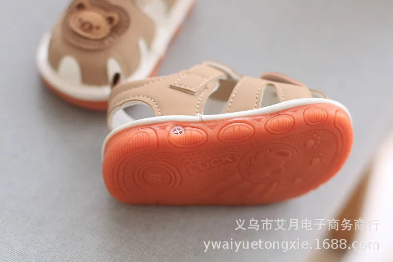 New Summer Baby Whistle Sandals Children Infant Casual Walking Shoes Toddler Boys Girl Kids Anti-Slip Closed-Toe Cartoon Sandals
