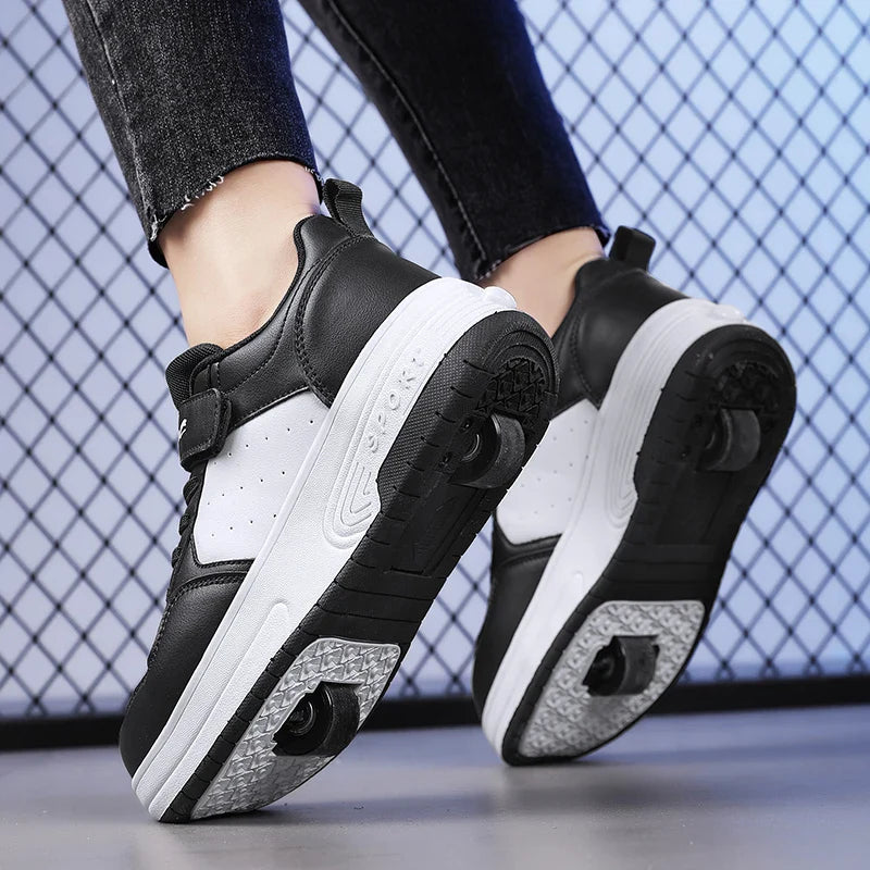 Ultra-Light Two Wheels Children's Sport Roller Skate Shoes For Kids Boys Girls Walking Running Sneakers Outdoor