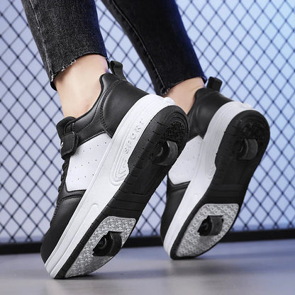 Ultra-Light Two Wheels Children's Sport Roller Skate Shoes For Kids Boys Girls Walking Running Sneakers Outdoor