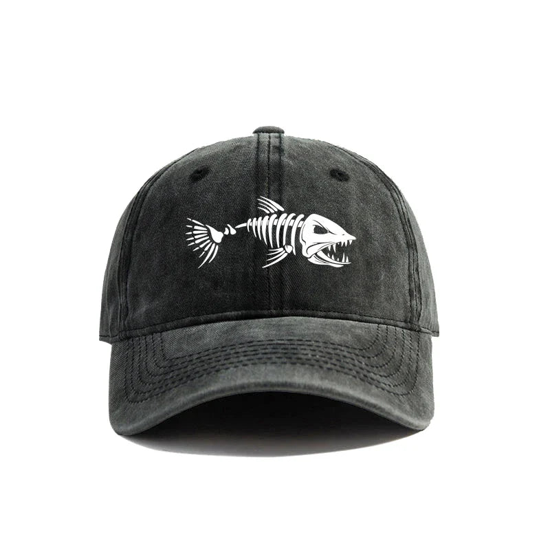 Baseball Cap Summer Distressed Dad Hats Men Outdoor Fishing Skeleton