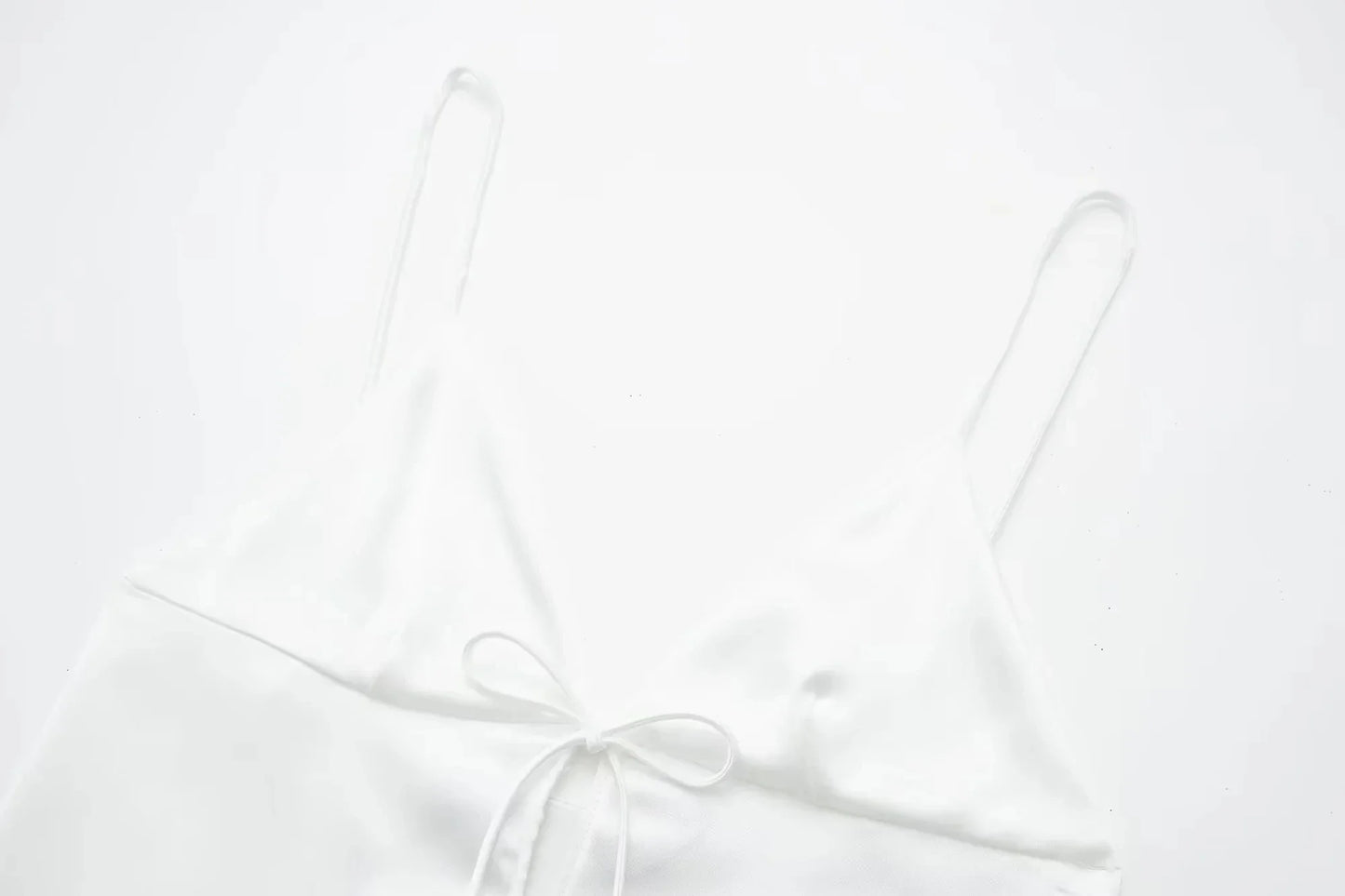 Women Front Bow Tie Top Elegant V Neck Solid Camis Sleeveless Backless Sexy Lady Straps Tanks Y2k Female Slim Crop Tops