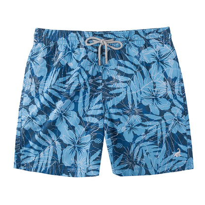 Beach Men's Swim Shorts Flower 3D Printed Surfing Board Shorts Quick Dry with Mesh Lining and Pockets Struck Shorts