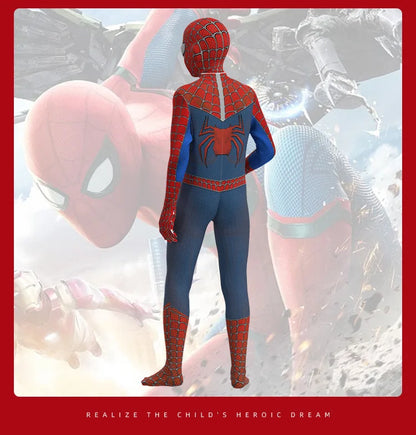 Kids Superhero Spider Costume Spandex Jumpsuit Halloween Cosplay Costumes Bodysuit Kids Separation Party Set Jumpsuit Halloween