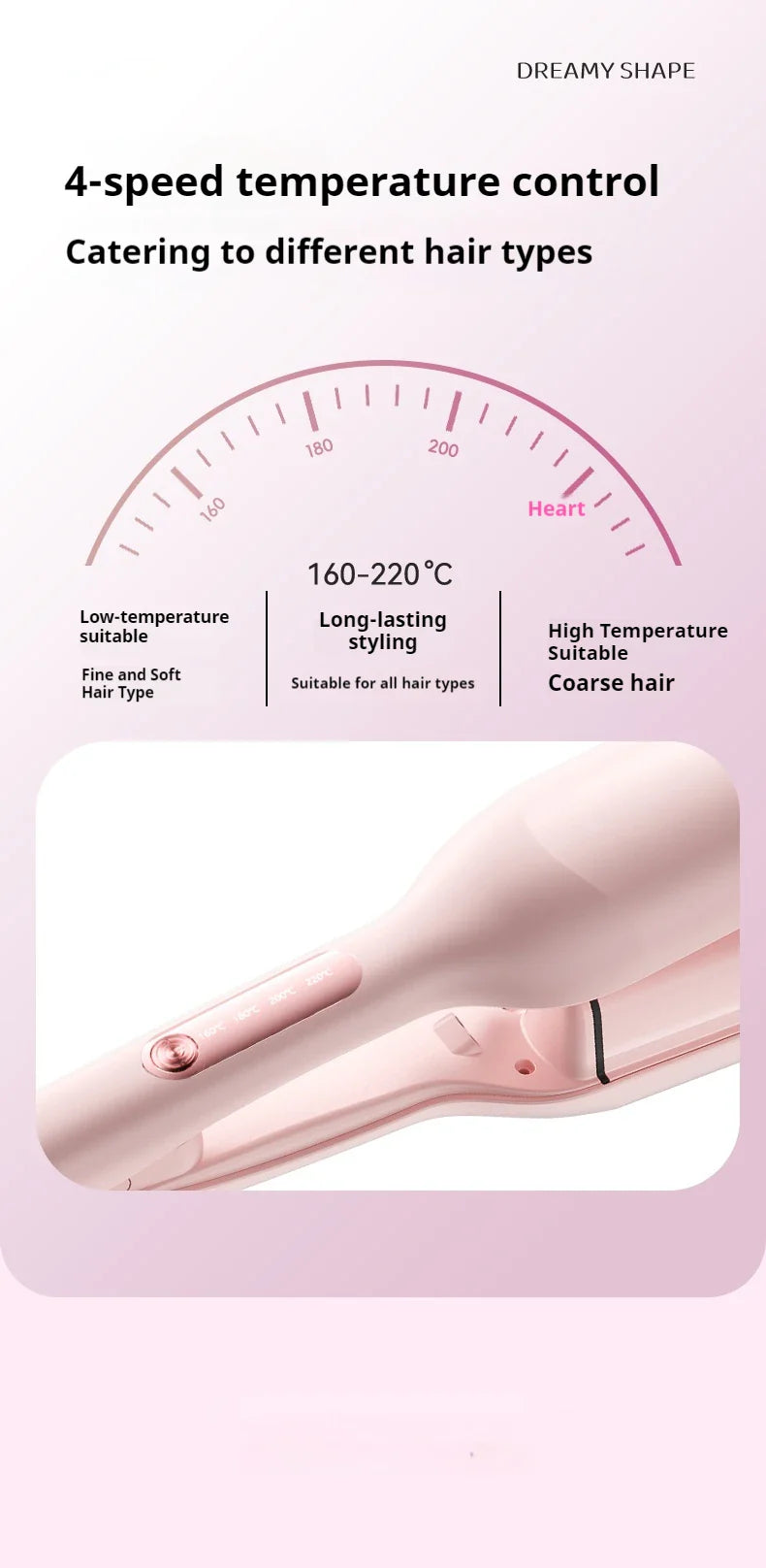 Hair Curling Iron Wand Ceramic Ionic Styling Tool for Wavy Hair Care Salon Quality 32mm Curling Iron Large Wave