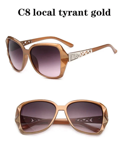 New 2022 big box polarized sunglasses han edition tide female uv web celebrity sunglasses driving round glasses female