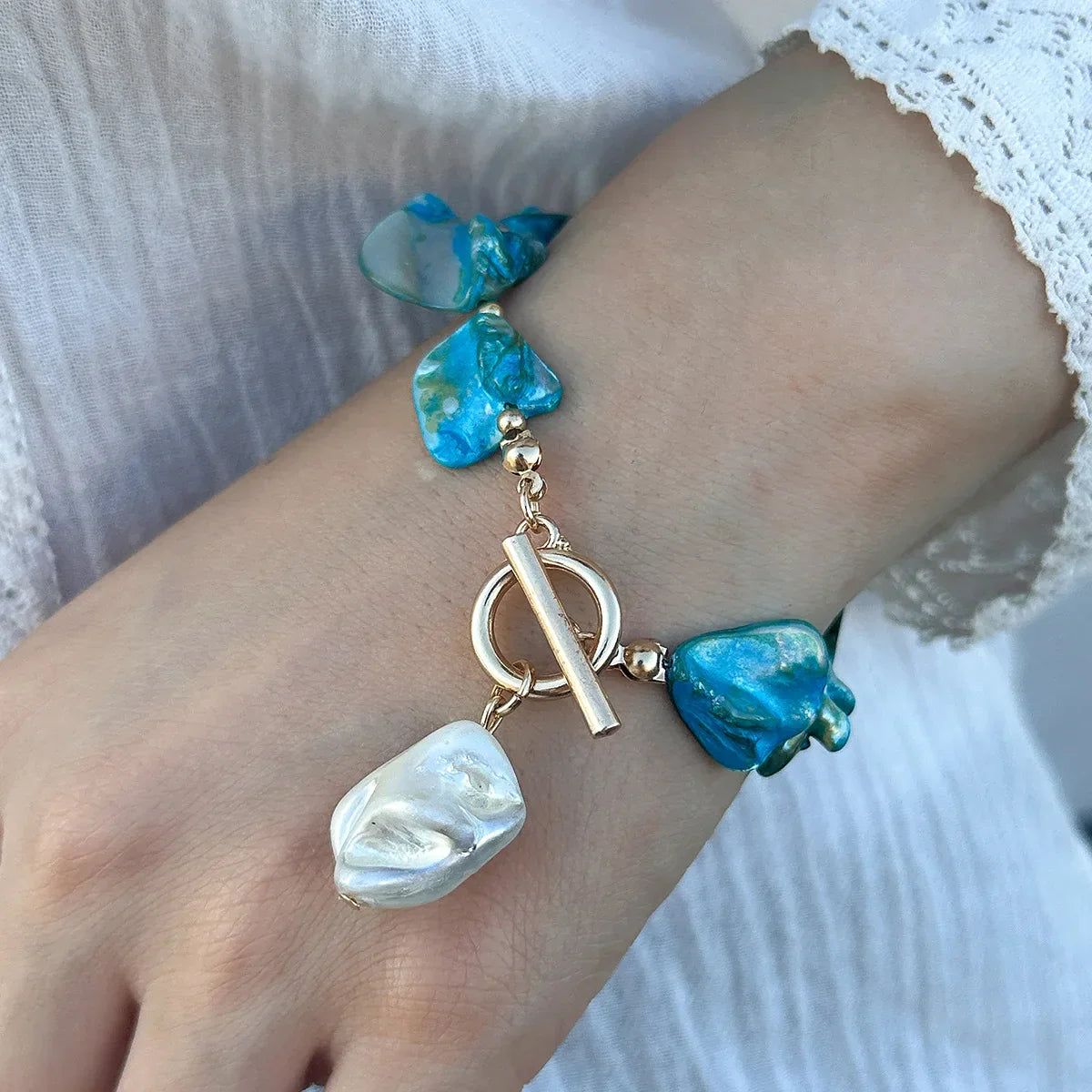 Retro Starfish White Shell Conch Pendant Necklace  Women 2024 Simple Creative Colorful Stones  Hand Woven beach Jewelry Girls