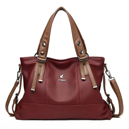 100% Cow Leather Handbag Women Genuine Leather Shoulder Bags Natural High Quality Cowhide Crossbody Large Capacity Messenger Bag