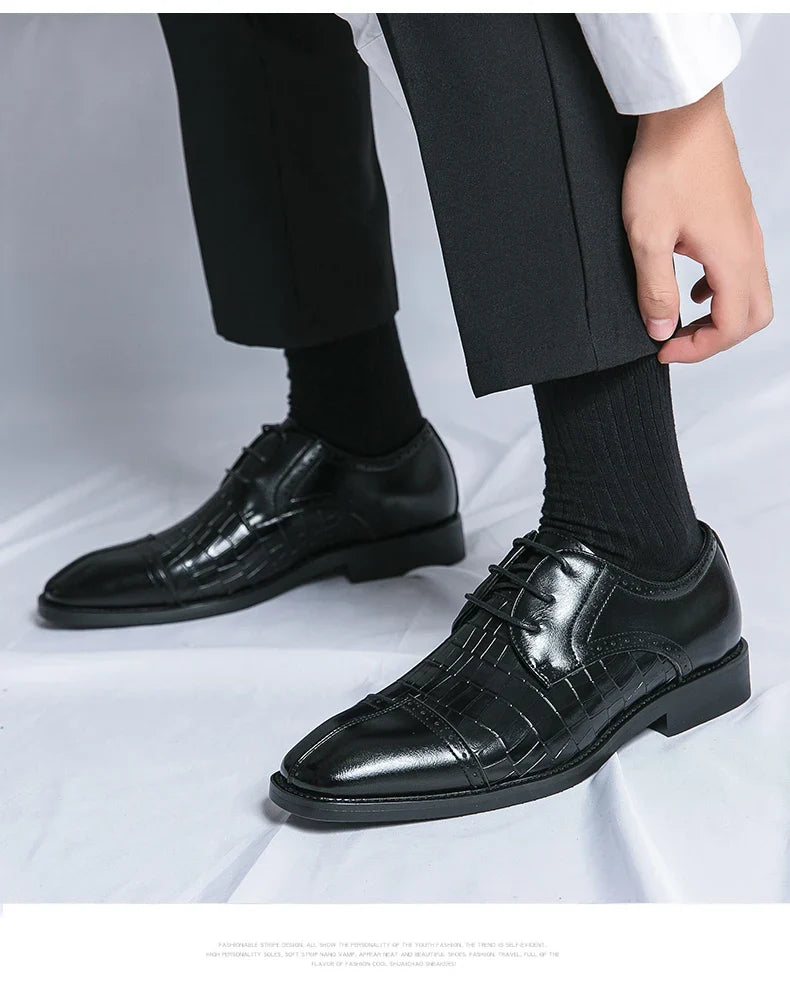 Classic Casual Business Shoes For Men High Quality Social Wedding Formal Leather Shoes Male British Men's Dress Shoes