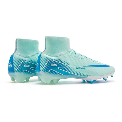 Kids Soccer Cleats for Boys and Girls Youth High-top Football Shoes Outdoor Athletic Turf Soccer Shoes