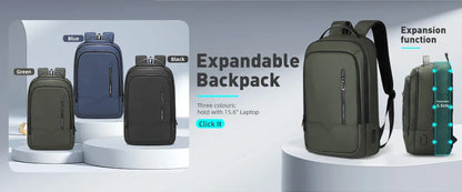 Slim Backpack For Men 15.6 Inch Laptop Bags Waterproof Minimalist Business Backpack With USB Charging Casual Travel Work Bag