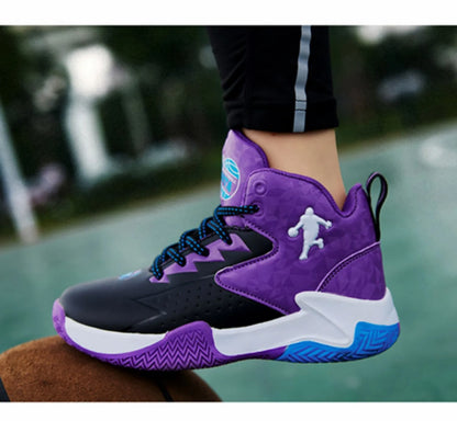 Children Sports Shoes Waterproof Low-top Sneakers Kids Basketball Shoes Boys Lace-up Non-slip Shoes for Running Durable Sneakers
