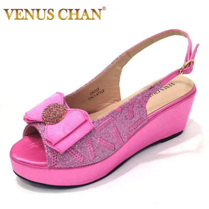 Specially Designed Black African Women's Round Toe High Heels Suitable for Wedding Party