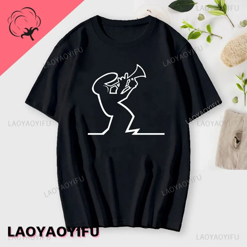 La Linea The Line Osvaldo Cavandoli TV Men Women Style Streetwear Tee Fashion Cotton T Shirt Round Neck Casual Summer Camiseta