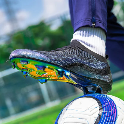 Men's Sports Football Shoes Fg/Ag Long Nail Adult Artificial Grassland Durable Training Specific Shoes High-Tops Non Slip Shoes